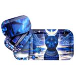 V-Syndicate Duotray Feline Pharaoh plateau de roulage en métal avec plateau de rangement amovible 32 × 16 cm