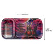 V Syndicate Duotray Shogun Metal Rolling Tray with Removable Stash Tray 32x16cm 2