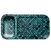 V Syndicate Duotray Stacked Metal Rolling Tray with Removable Stash Tray 32x16cm 1