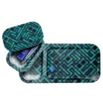V-Syndicate Duotray Stacked Plateau de roulage en métal avec plateau de rangement amovible 32 x 16 cm