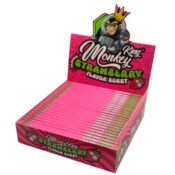 Monkey King Papier à Rouler Ultra Fin KS Fraise (25 pcs/présentoir)