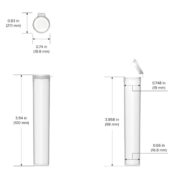 Chubby Gorilla Aviator PopCap Tube 98mm Dimension