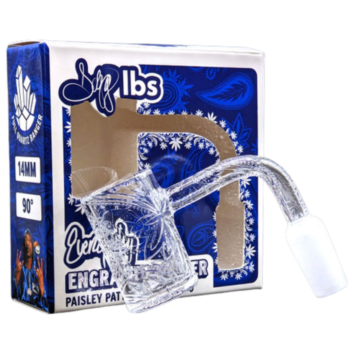 DOGG LBS Everyday Banger en quartz paisley gravé 14 mm 90° DOGG LBS Everyday Banger en quartz paisley gravé 14 mm 90°