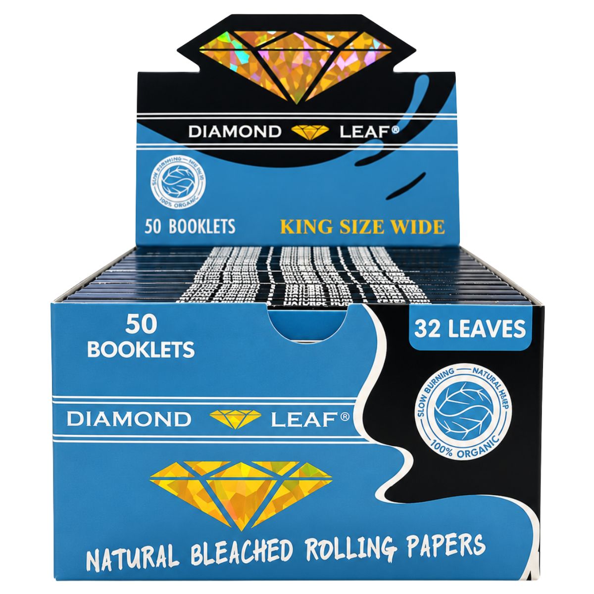 Diamond Leaf Papiers à Rouler King Size Large et Fin (50 pièces présentoir) Diamond Leaf Papiers à Rouler King Size Large et Fin (50 pièces présentoir)