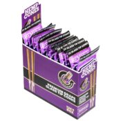 Hemper Cônes de chanvre pré-roulés King Size + Embout en verre, Paquet de 2 (12 pièces/présentoir) Raisin