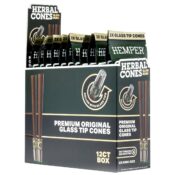 Hemper Cônes pré-roulés Herbal King Size + embout en verre, pack de 2 (12 pcs/présentoir) Natural