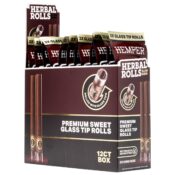 Hemper Pre-Rolled King Size Herbal Rolls + Glass Tip Pack de 2 (12 pcs/display) Sweet