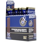 Hemper Pre-Rolled King Size Herbal Rolls + Glass Tip Pack de 2 (12 pcs/display) Wild Berry