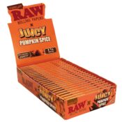 RAW X Juicy Épices de Citrouille Papiers à rouler format 1 1/4 (24 pièces/présentoir)