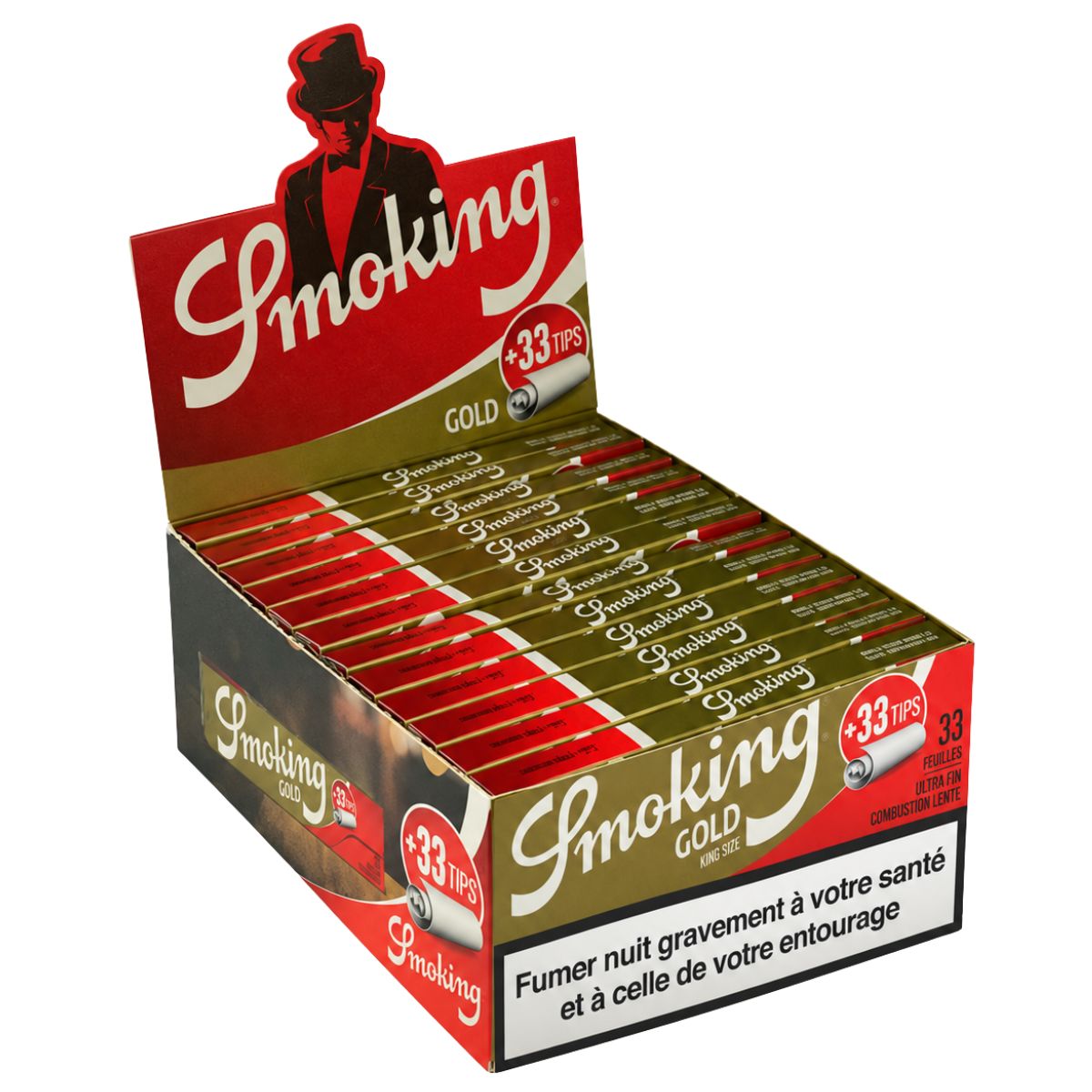 Smoking Gold King Size Slim Feuilles à rouler + cartons (24 pcs/présentoir) Smoking Gold King Size Slim Feuilles à rouler + cartons (24 pcs/présentoir)