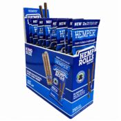 Hemper Pre-Rolled King Size Hemp Rolls + Filtre en papier Pack de 2 (12 pcs/présentoir) Blueberry