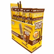 Hemper Pre-Rolled King Size Hemp Rolls + Filtre en papier Pack de 2 (12 pcs/présentoir) Honey