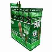 Hemper Pre-Rolled King Size Hemp Rolls + Filtre en papier Pack de 2 (12 pcs/présentoir) Natural