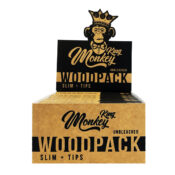 Monkey King Woodpack Unbleached Papiers à Rouler avec Filtres (24pcs/présentoir)