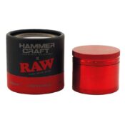 RAW Hammer Craft Grinder Rouge Moyen en Aluminium 4 Parties - 55mm